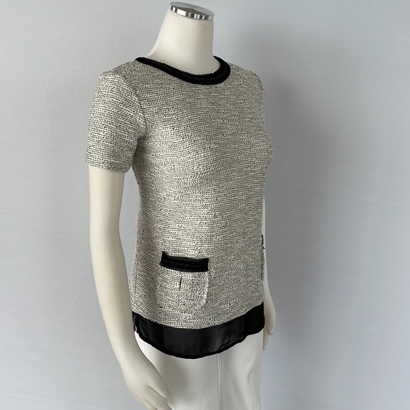 NWT WHBM Tweed Chain Boxy Top Size Small - Picture 6 of 16